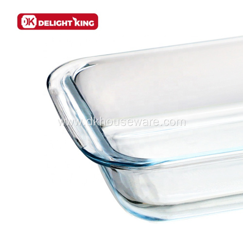 3L rectangular Borosilicate Glass Baking Dish for Oven